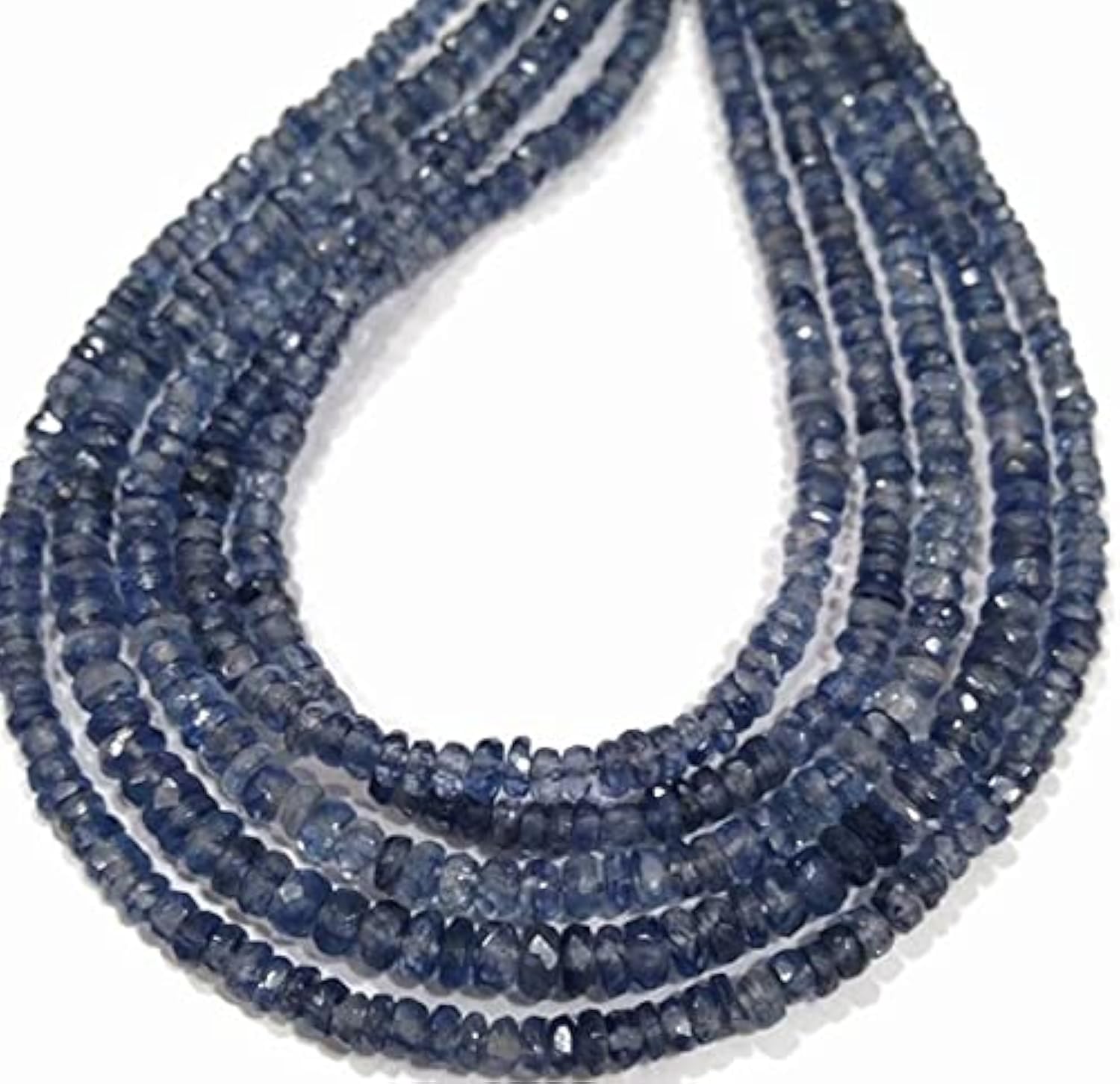 Kyanite faceted rondelles de qualité supérieure, pierres naturelles pour bijoux artisanaux