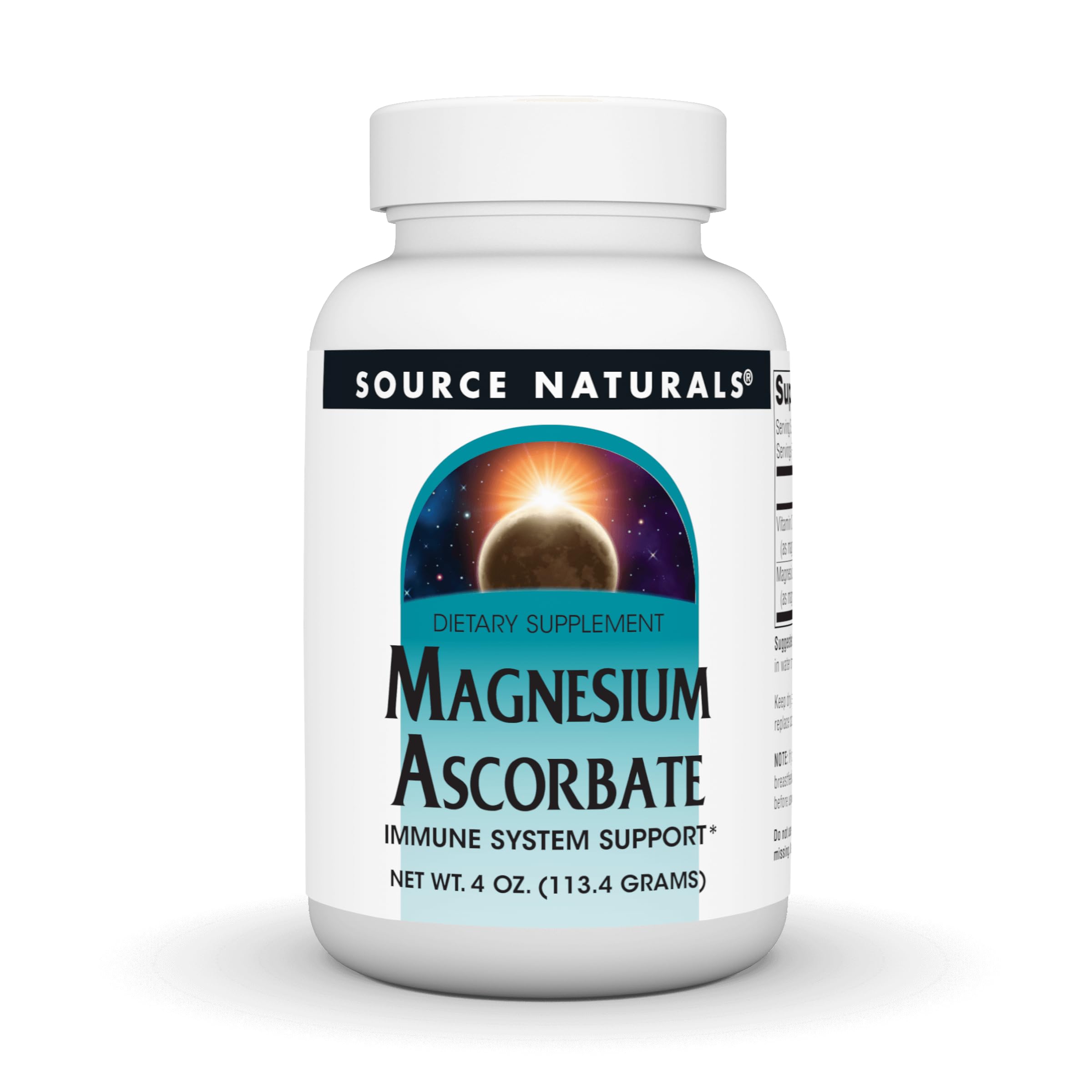Source Naturals Magnesium Ascorbate - 4 oz. - Powder 4 Ounce (Pack of 1)