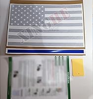 Vista 5 de Xinghe Calcomanías para Nissan Frontier 2013-2022, calcomanías de bandera estadounidense para ventana central trasera de camión