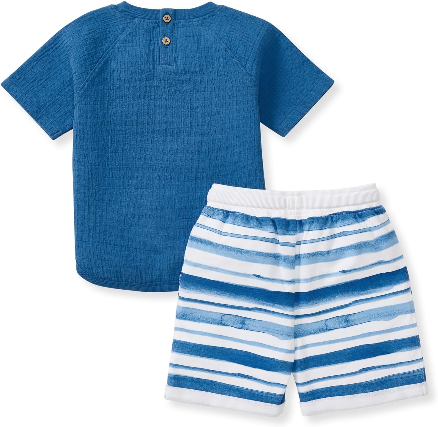Burt's Bees Baby Boys Shirt and Pant Set, Top & Shorts Outfit Bundle, 100% Organic Cotton - Image 2