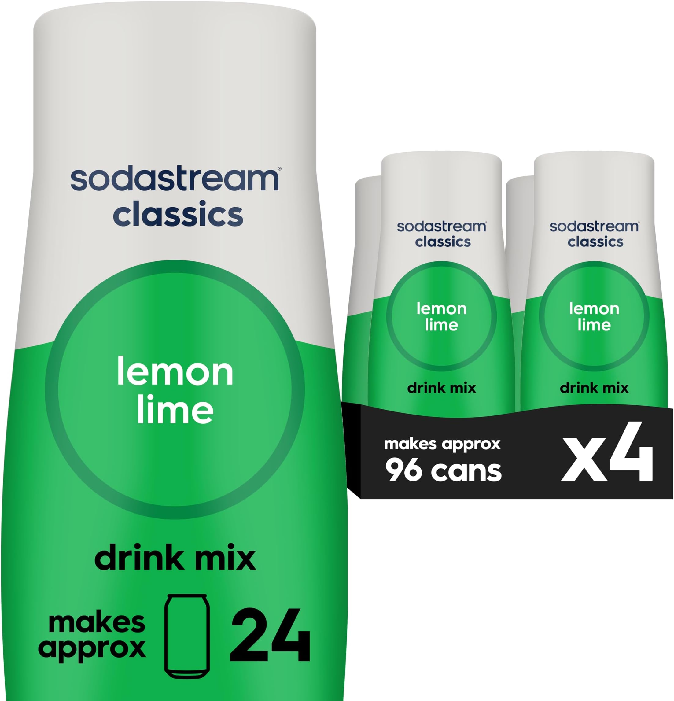 SodaStream Lemon Lime, 14.8 Fl Oz (Pack of 4)