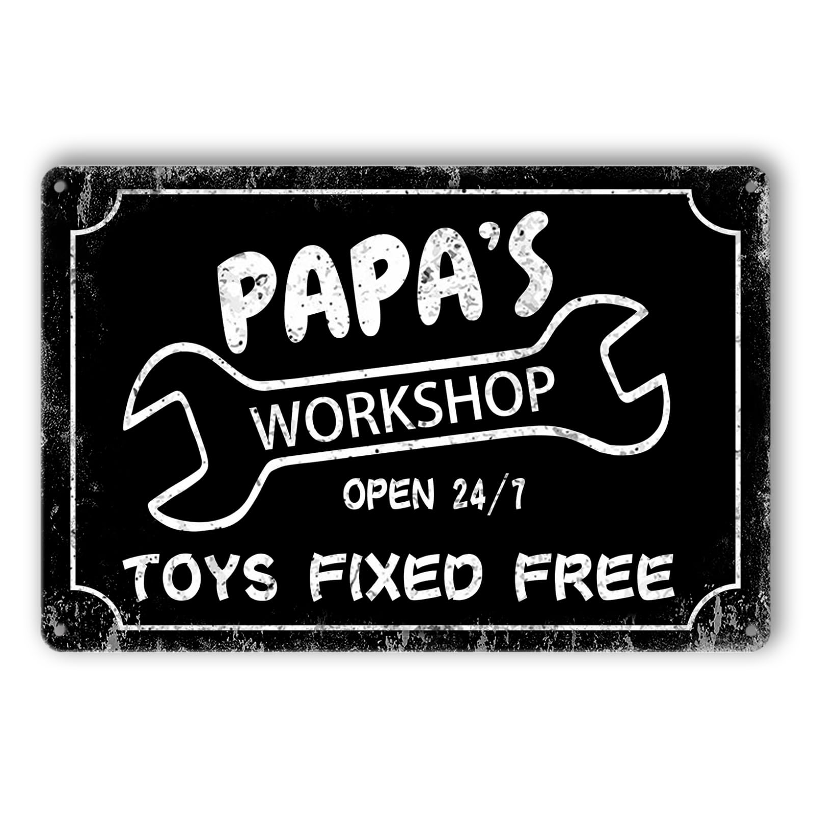 peiyeety Funny Garage Sign Papa's Workshop Signs Vintage Metal Tin Sign Garage Signs Man Cave Wall Decor Retro Metal Tin Sign Aluminum Sign for Home Coffee Bar Wall Decor 8x12 Inch
