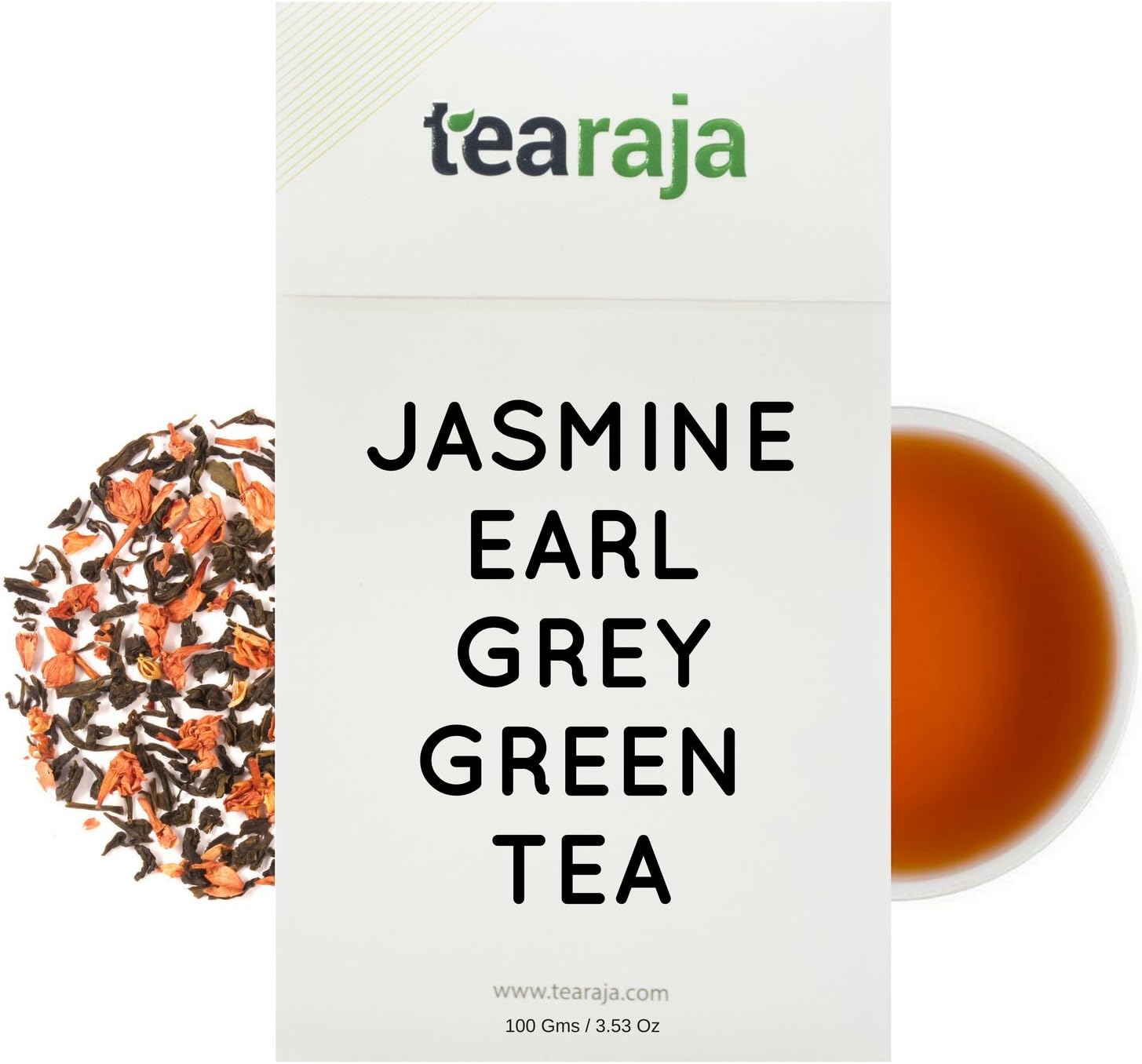 Tearaja Jasmine Earl Grey Green Tea, 100G