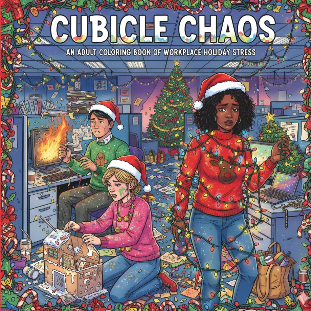 Cubicle Chaos: An Adult Coloring Book of Workplace Holiday Stress, Office Humor, and Festive Corporate Chaos for Relaxation and Stress Relief (Christmas Coloring Joy Series)