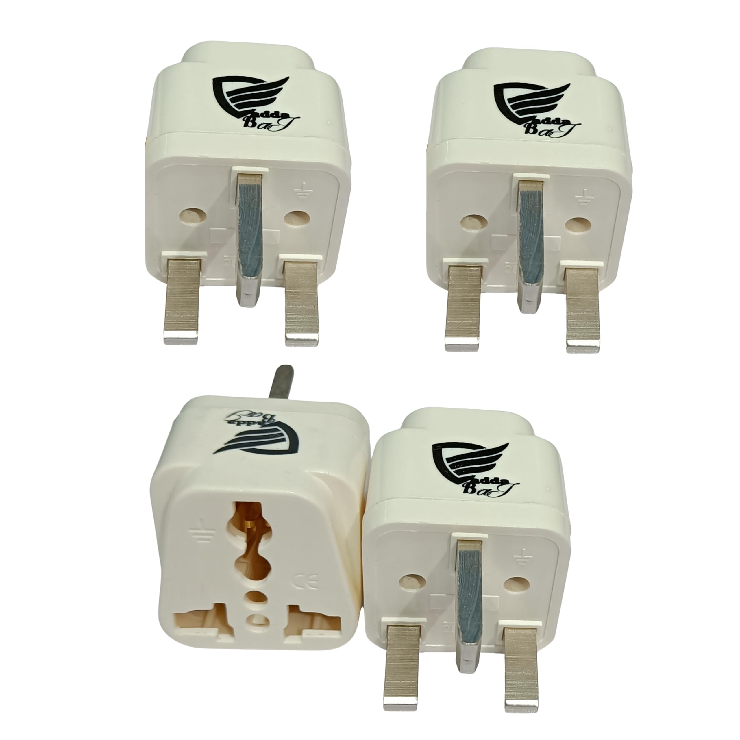 Vadda Bai UK Type G Plug Converter Adapter for Travel to UK, UAE, Hong Kong, Dubai, Malaysia, Singapore, and Ireland, 13A 250V (Pack of 4) White (B07QCWB1TK) Amazon Price History, Amazon Price Tracker
