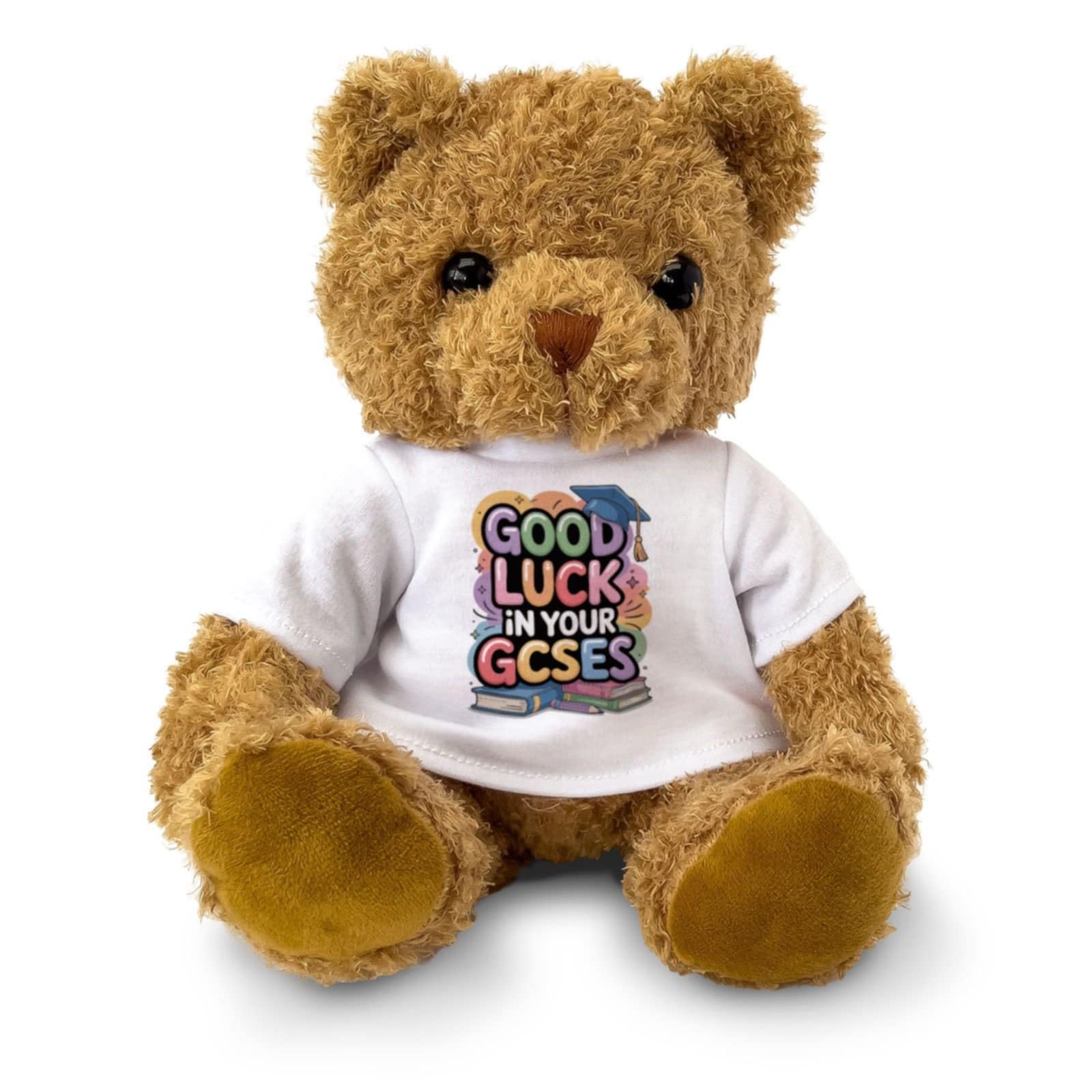 Big Red Egg GOOD LUCK IN YOUR GCSEs - Teddy Bear - Cute Soft Cuddly Adorable - GCSE Exam Gift Present