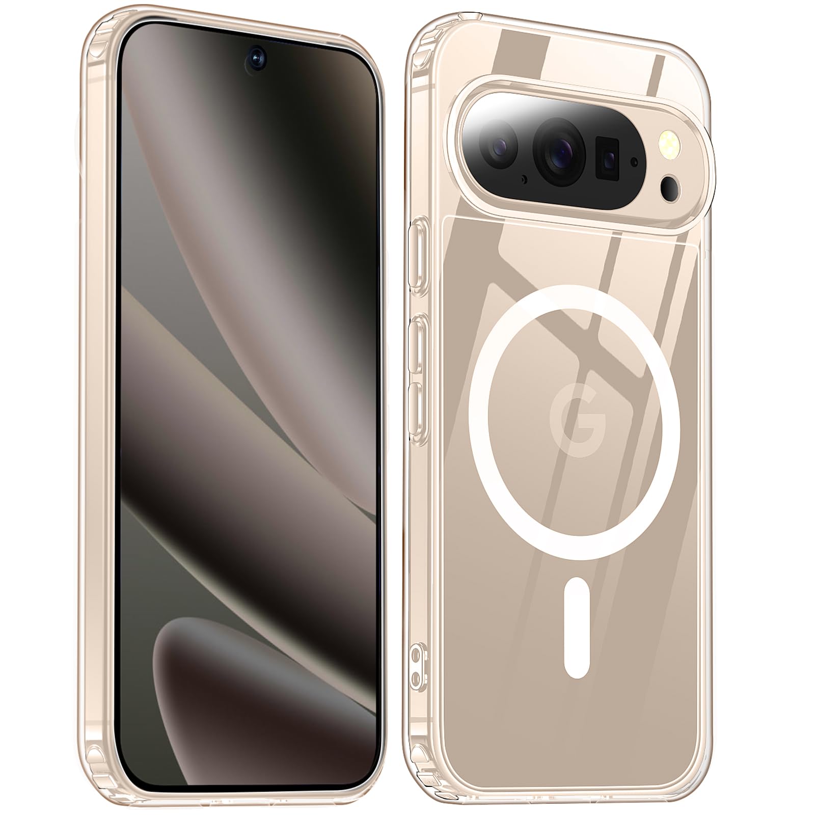 for Google Pixel 10 Pro XL Case,[Compatible with Magsafe] Military-Grade Protection & Anti-Yellowing,Magnetic Phone Case for Google 10 Pro XL Released 2025-6.8",Clear