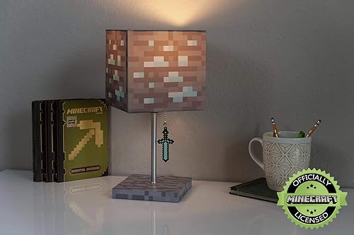 Miniatura 6 de Minecraft Lámpara LED de bloque de mineral de diamante con extractor de espada de diamante 3D  Lámpara de 14 pulgadas