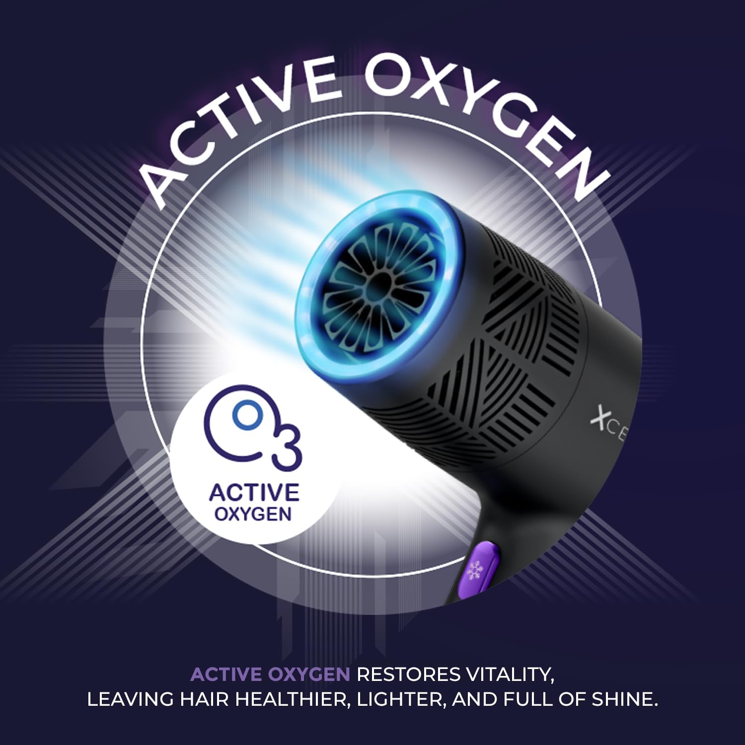 Gamma+ XCEED Profi Haartrockner | Active Oxygen, Infrarot- & Ionen-Technologie | Leichter Föhn 300 g | Schnelles Trocknen | Anti-Frizz | Salon-Styling für Zuhause | Italienisches Design