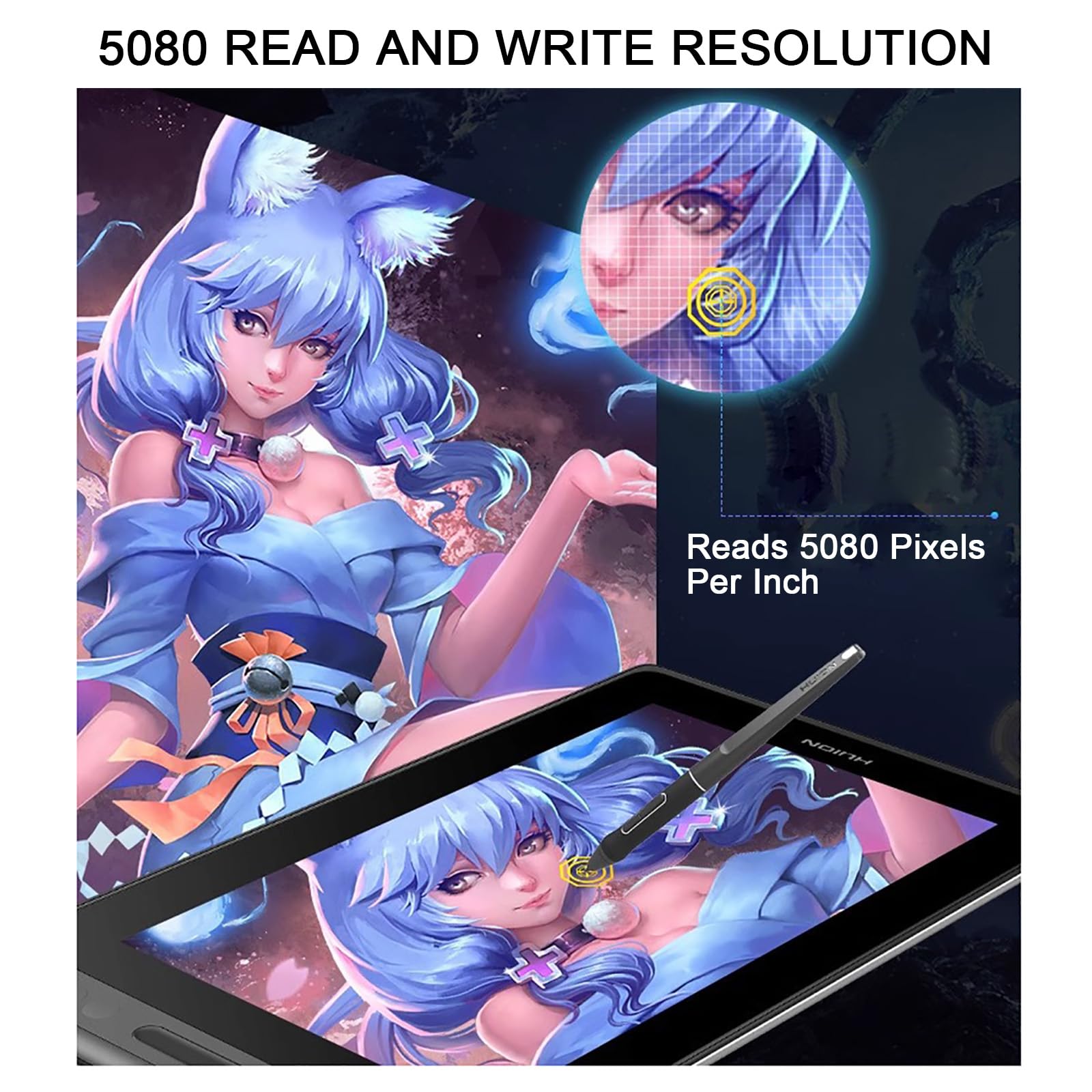 120% SRGB W Pełni Laminowany Tablet Graficzny Z Ekranem, Rysikiem Zero Gap, 15.6 Cala+5080 Rozdzielczości Odczytu I Pisania+Czujnik Nachylenia+Wykrywanie Wysokości 10MM+Składana Podstawka,Metallic