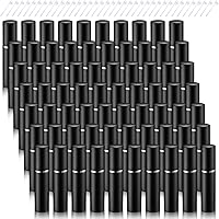 Vista 22 de Atomizadores recargables de perfume para viaje a granel, mini atomizador rociador con bomba dispensadora de recarga de perfume, herramienta de Negro