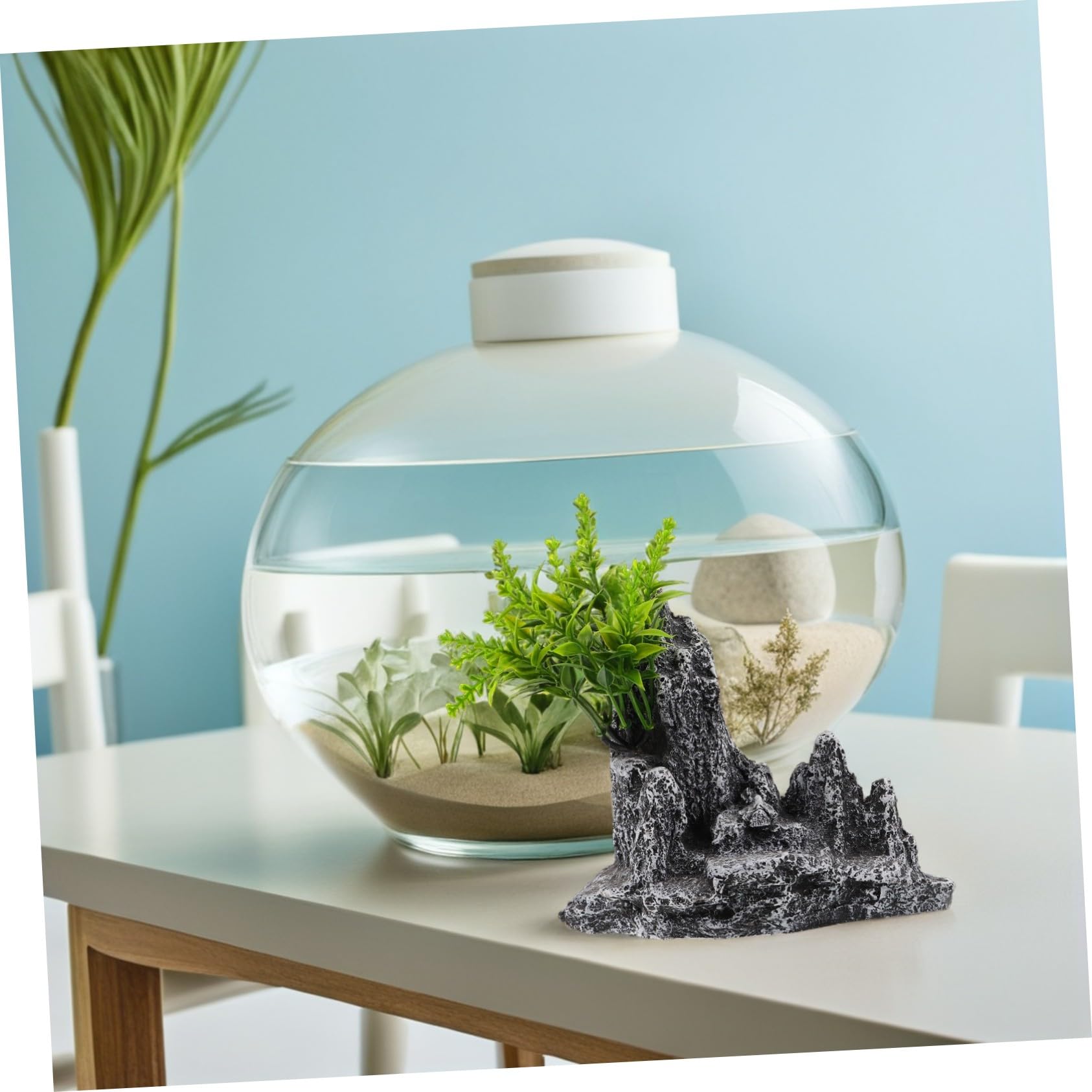 Piedra Decorativa para Acuario Resistente y Roca Artificial y Ligera para Jardín Miniatura Paisajístico para Tanque de Peces