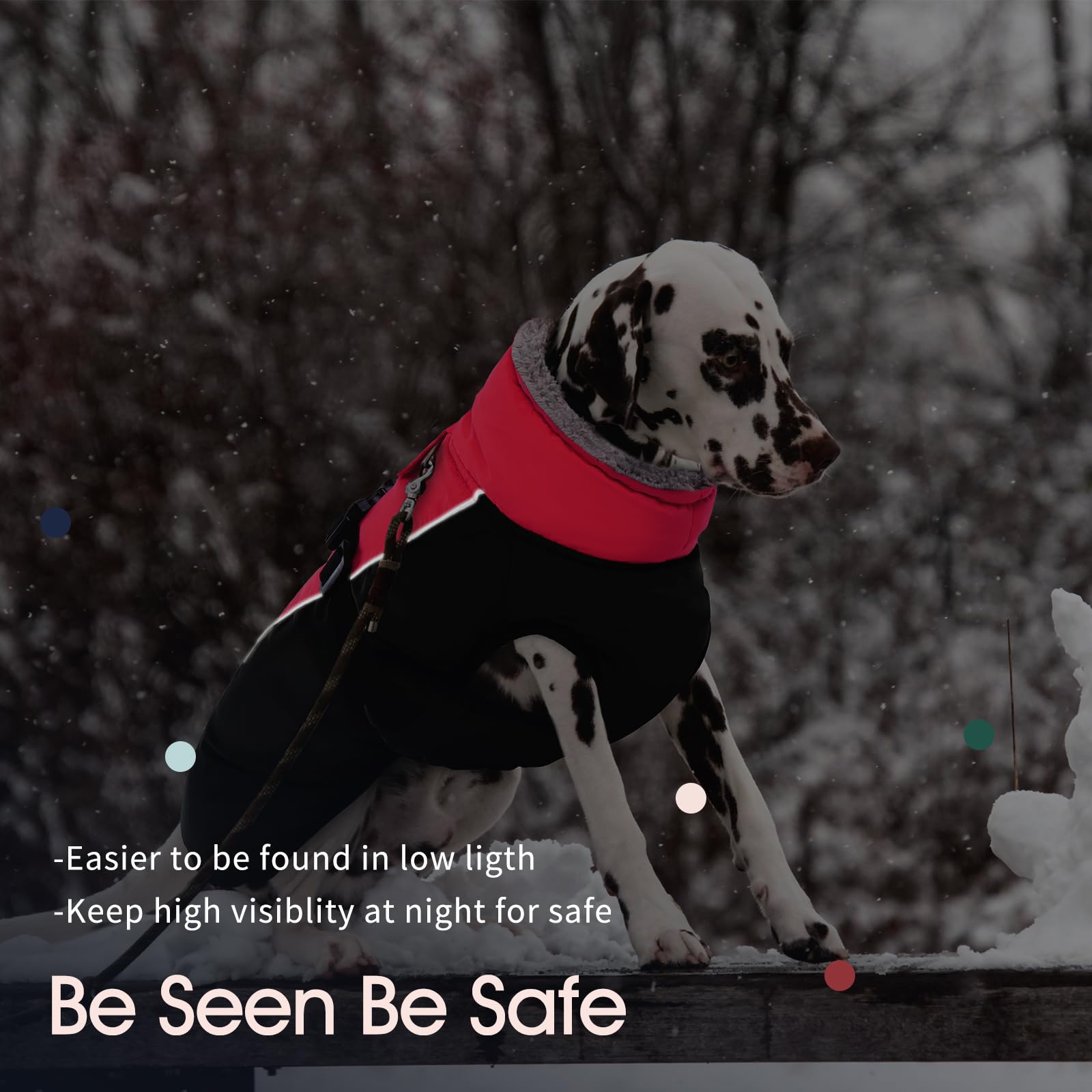 IECOii Cappotti e giubbotti per cani,Cappotto invernale per cani impermeabile giubbotto cane calda Giacca per cani antivento Abbigliamento per cani Completo per cani di taglia piccola di taglia media