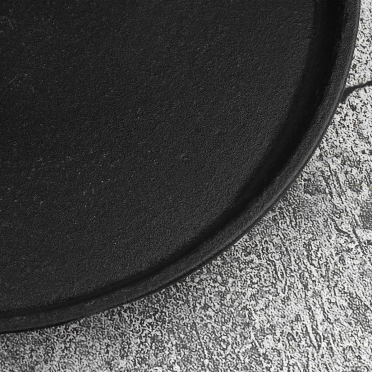 Healifty Rundes Bratblech 24cm aus Eisen und Holz Antihaftbeschichtet