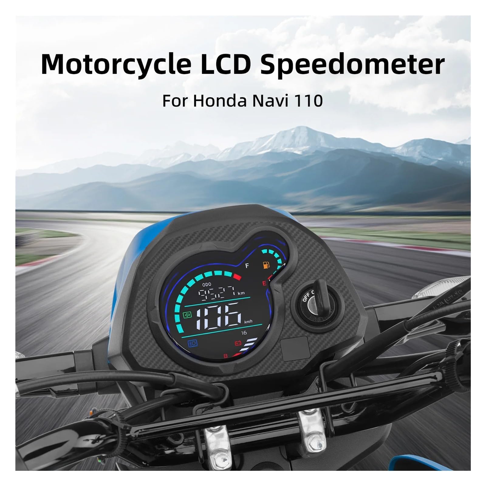 Moto Tachimetro Digitale Pannello strumenti cruscotto motore per Navi 110 per Navi110 Contagiri moto Contachilometri digitale Contagiri