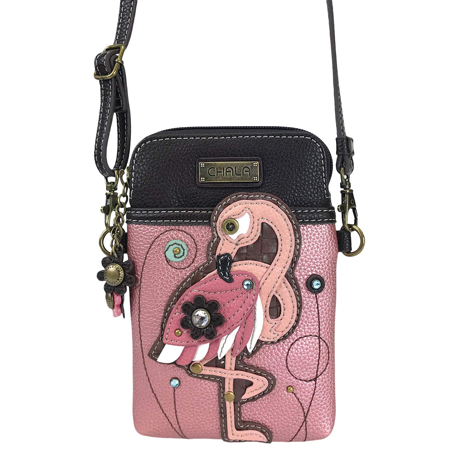 CHALA Garden Animal Collection Cell Phone Crossbody Purse-Women PU Leather/Canvas Multicolor Handbag with Adjustable Strap: CHALA Cell Phone Crossbody Purse-Women PU Leather/Canvas Multicolor Handbag with Adjustable Strap