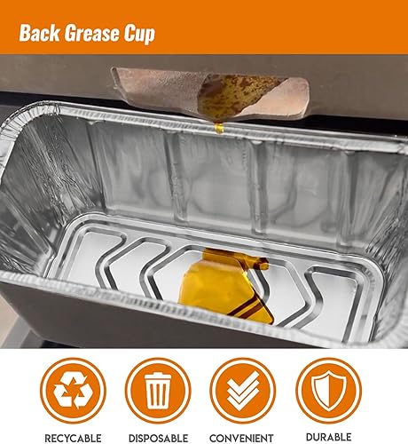 Miniatura 5 de NUPICK Paquete de 40 forros para vasos de grasa para Blackstone de 17"28"36", forros de bandeja de goteo para Blackstone 5017, forro de bandeja de