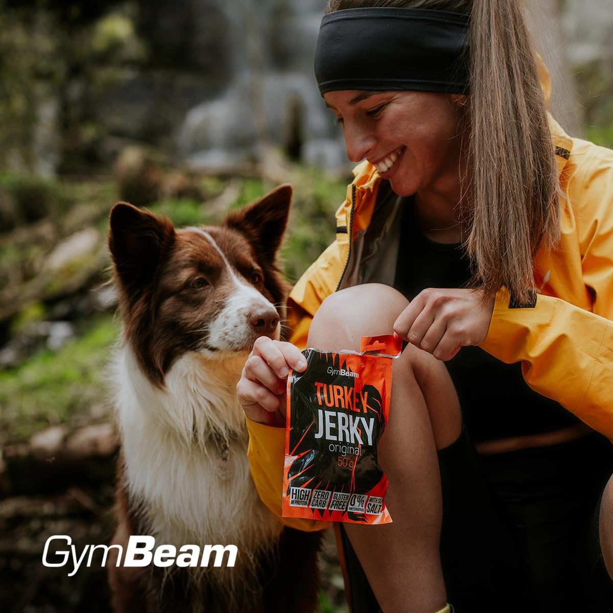 GymBeam Carne Secca di Tacchino, Turkey Jerky 50g, Snack Leggero e Ricco di Proteine, Carne di Tacchino di Alta Qualità, 38,4g di Proteine per Porzione, Gusto Eccezionale (50 g (5er pack)) - 4