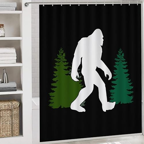 Miniatura 5 de Divertido juego de 4 cortinas de ducha con tapas, tapa de inodoro, decoración de baño