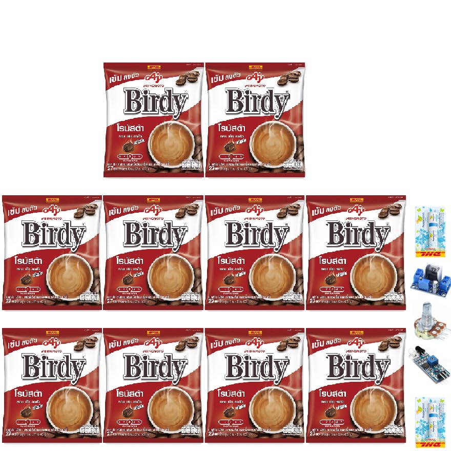 Vegan Snack Robusta 405 grams (27 Sachets) Birdy Instant Coffee Mix Healthy 3in1 Set 10 C942 By Thaigiftshop [Get Free Tomato Facial Mask] image 4