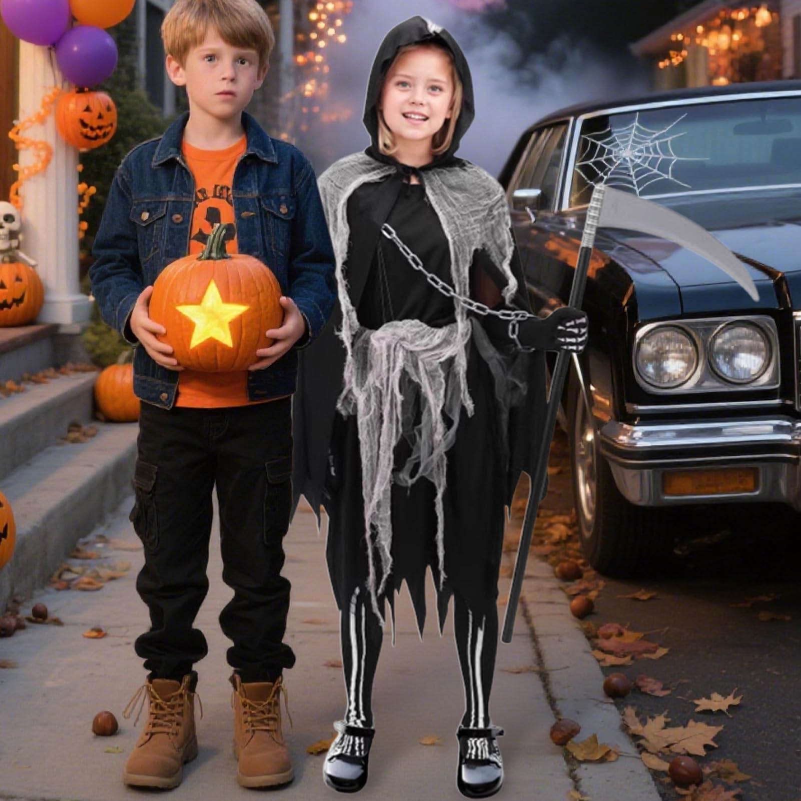 Costumi di Halloween per Bambine e Ragazze Mantello con Cappuccio da | Costume da per Vacanze di Halloween, Feste, Festival, Carnevale, Mascherate, Spettacoli