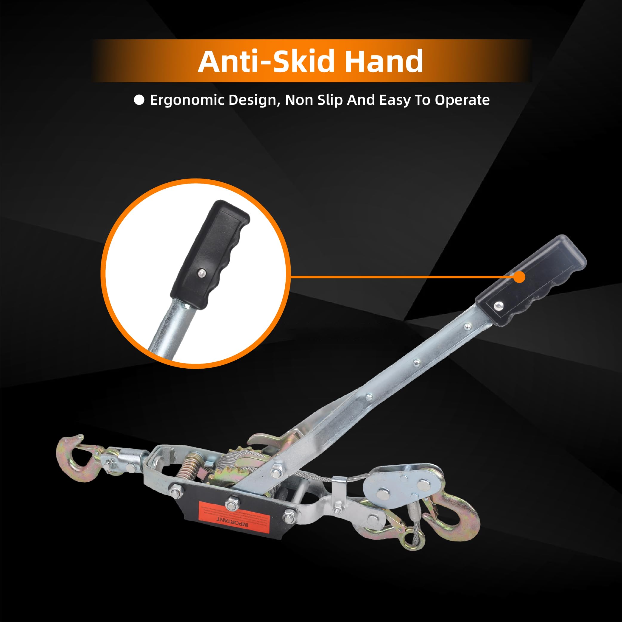 5 Ton Dual Gear Winch - Powerful Pulling & Lifting -6