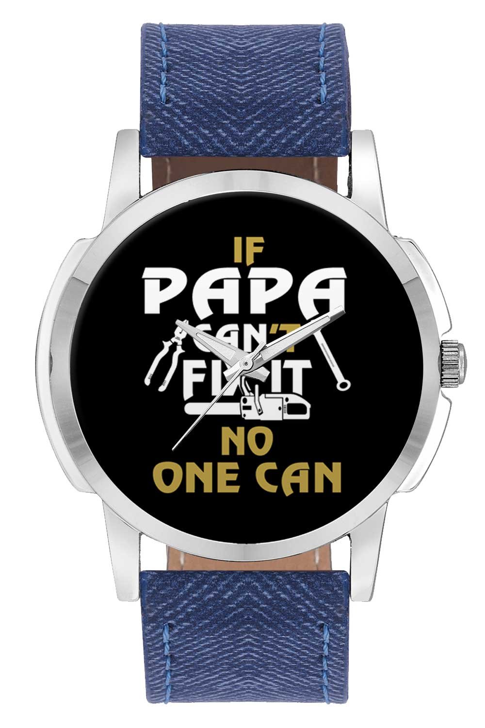 BIGOWL Wrist Watch - If Papa Cant Fix it, No one can Fathers Day Analog Mens and Boys Wrist Watch - Unique Analog Quartz Leather Band Wrist Watch (B01IPGUBNG) Amazon Price History, Amazon Price Tracker