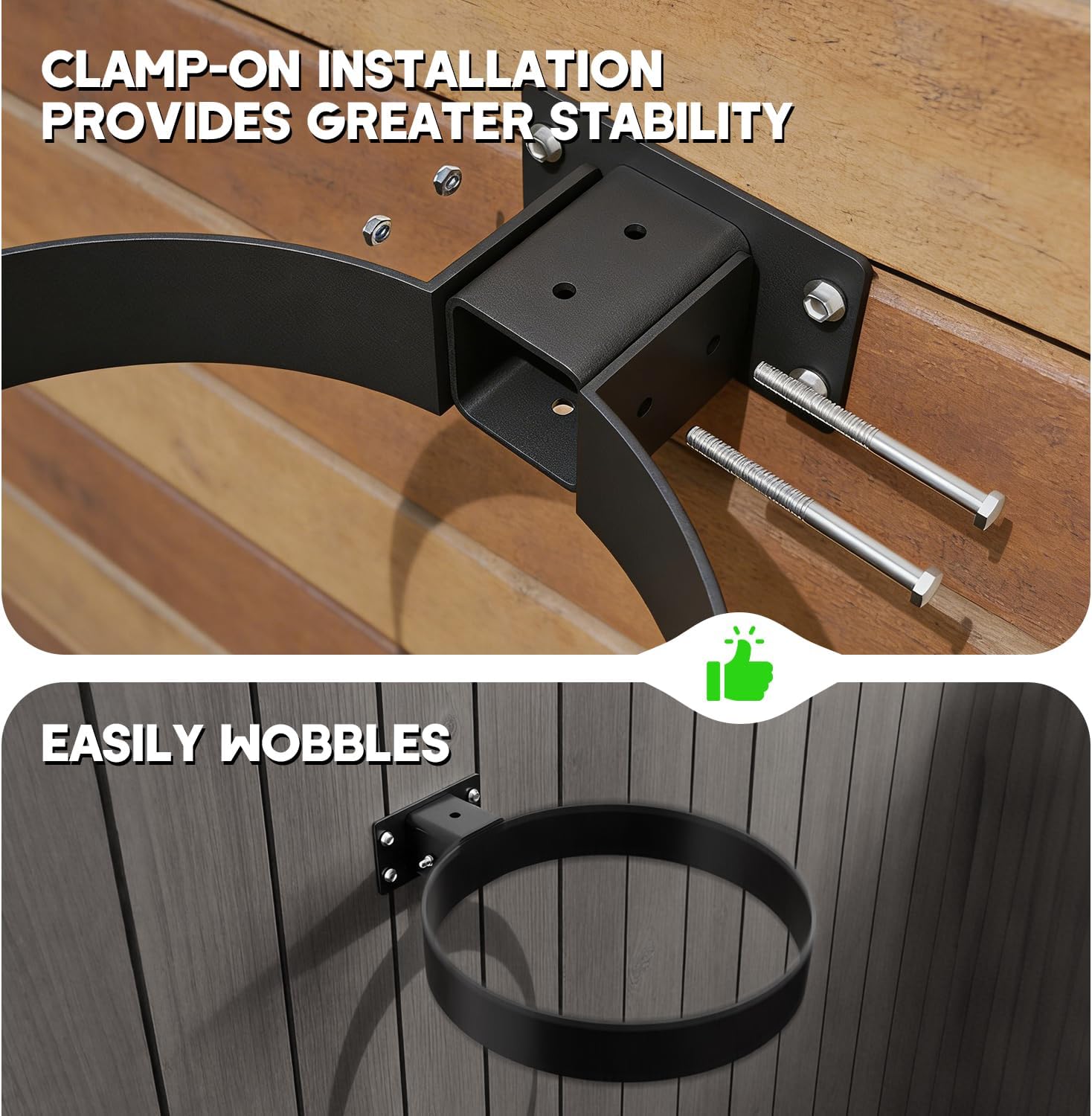 5 Gallon Bucket Holder, 5 Gallon Bucket Mount, Feed Bucket Bracket, Wall-Mounted, Suitable for Stables, Fences, Garages
