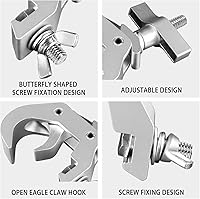Vista 5 de MAD OWL Gancho de cuerda de seguridad de iluminación de escenario, dispositivo colgante de braguero para luz de haz de cabeza móvil, 1.575-2.047 in