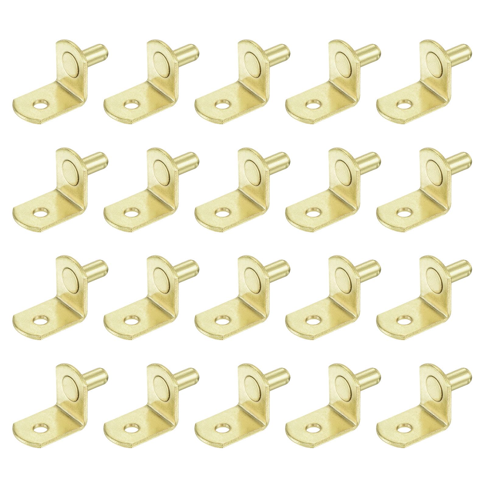 uxcell Shelf Support Pegs, 25pcs 5mm(1/5") L-Shaped Support Bracket Pegs Shelf Pin with Rubber Sleeve for Furniture Shelves Supplies, Bronze Tone — Amazon image 17