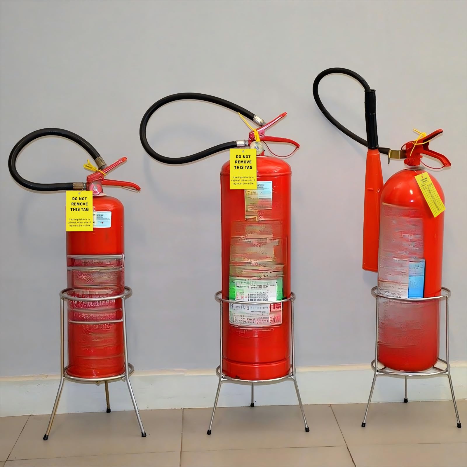Monthly Fire Extinguisher Inspection Tags Set Including 4 Years Maintenance Tags Plastic Tamper Seals Fire Extinguisher Pull Pins Numbered Security Tags With Handheld Hole Puncher 76 76