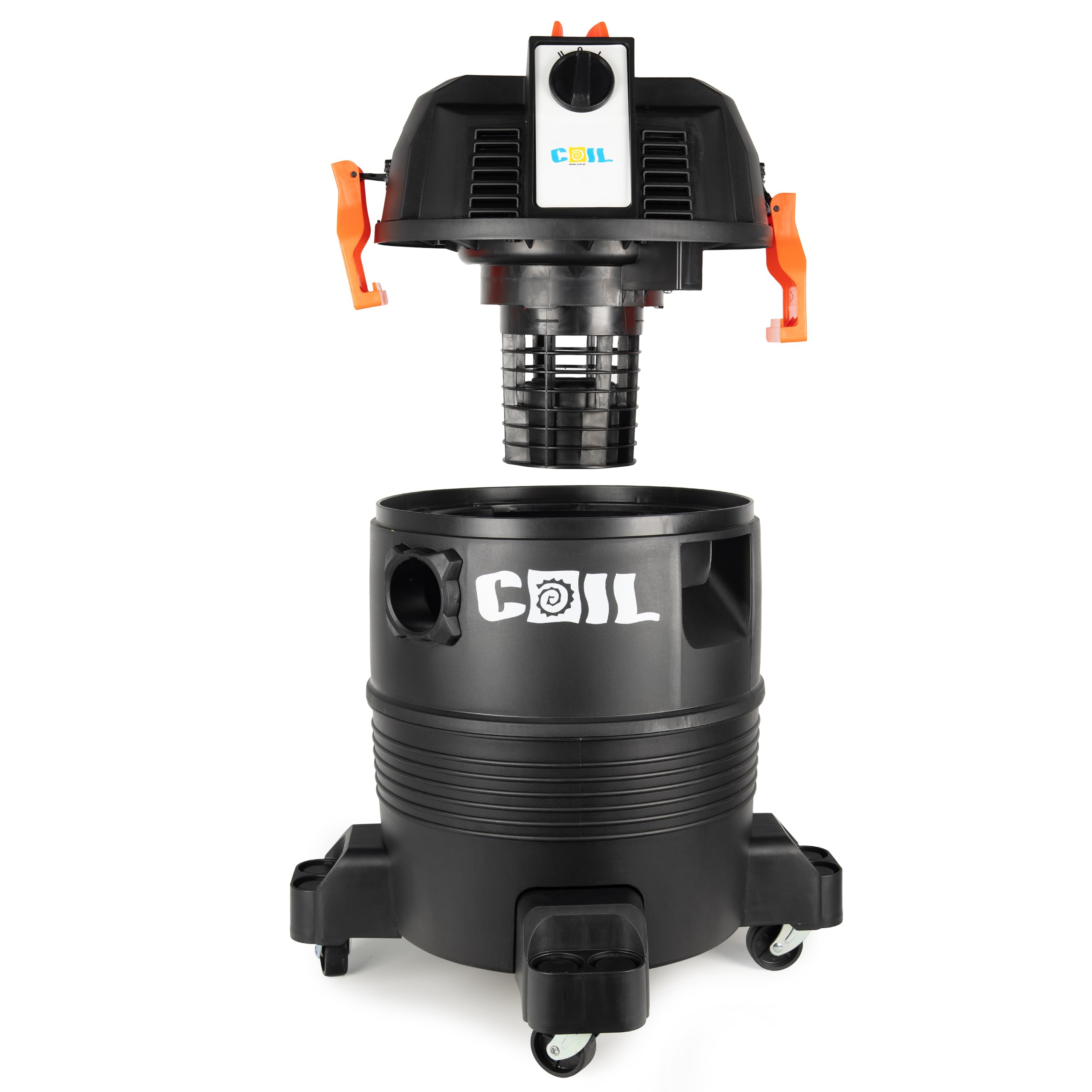 COIL Aspirateur de boues de bassin, aspirateur de boue, aspirateur de piscine, réservoir (35 l), fonction ventilateur, deux modes de fonctionnement, puissance d'aspiration : 18 KPa, 1600 W
