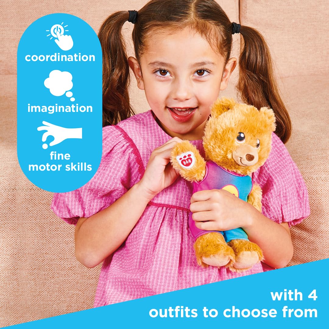 Casdon MINI Build-A-Bear Workshop Rainbow Smiley Toy Clothes Pack. 4 Mix-and-Match Toy Outfits Includes Pyjamas, Cute Hoodies - Image 3