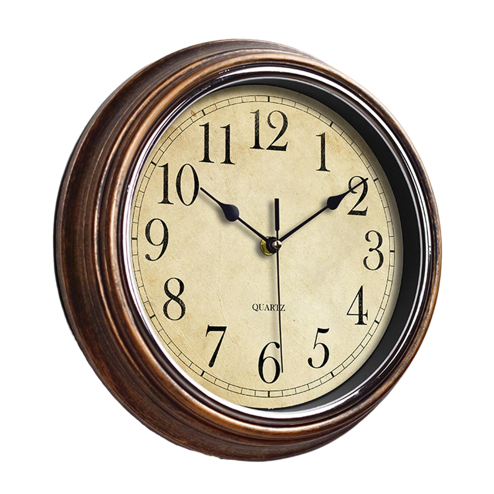 ulafbwur Home Clock Vintage Silent Non-Ticking Wall Clock for Home Decoration Wall Clock Wooden Color B
