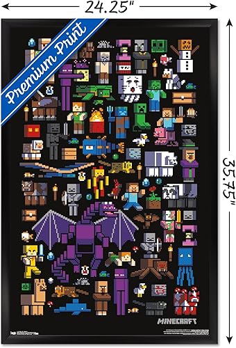Vista 32 de Trends International póster de pared de Mobbery de Minecraft Paquete de póster y montaje