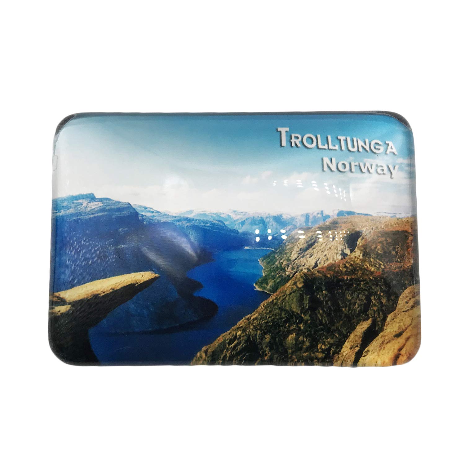Magnete Frigorifero Trolltunga Norvegia - Souvenir Di Viaggio 3D - Regalo Originale Per Casa E Cucina