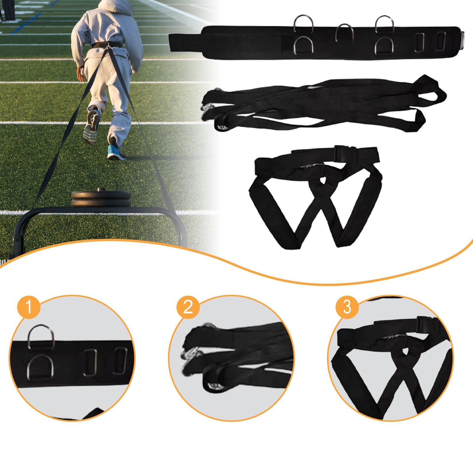 Gralara Cinghie di Traino per Slitta con Pesi, Imbracatura per Slitta, con Pesi per L'allenamento da Corsa, Accessori per Attrezzatura