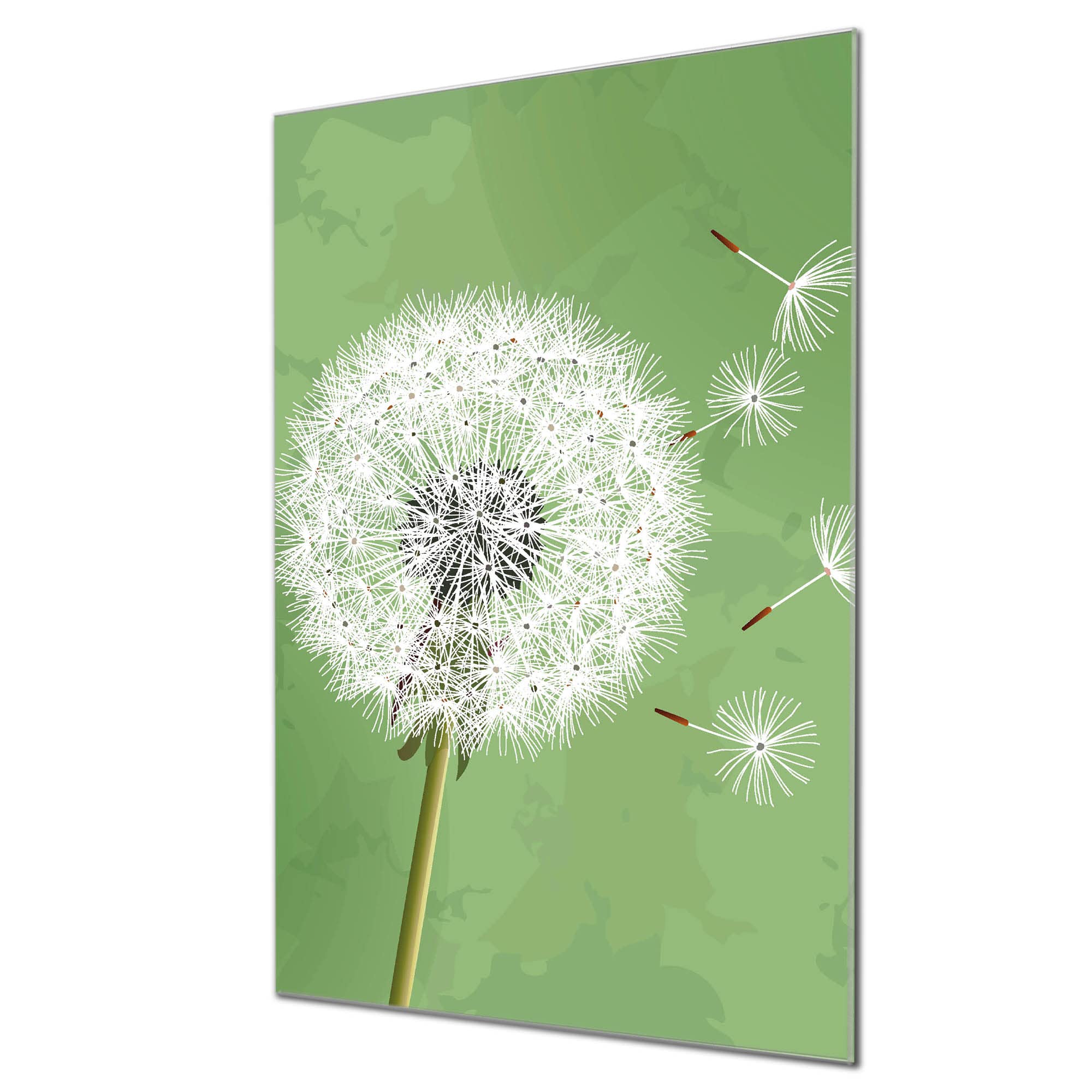 banjado Magnettafel aus Glas 40x60, Blumenmotiv, beschreibbar