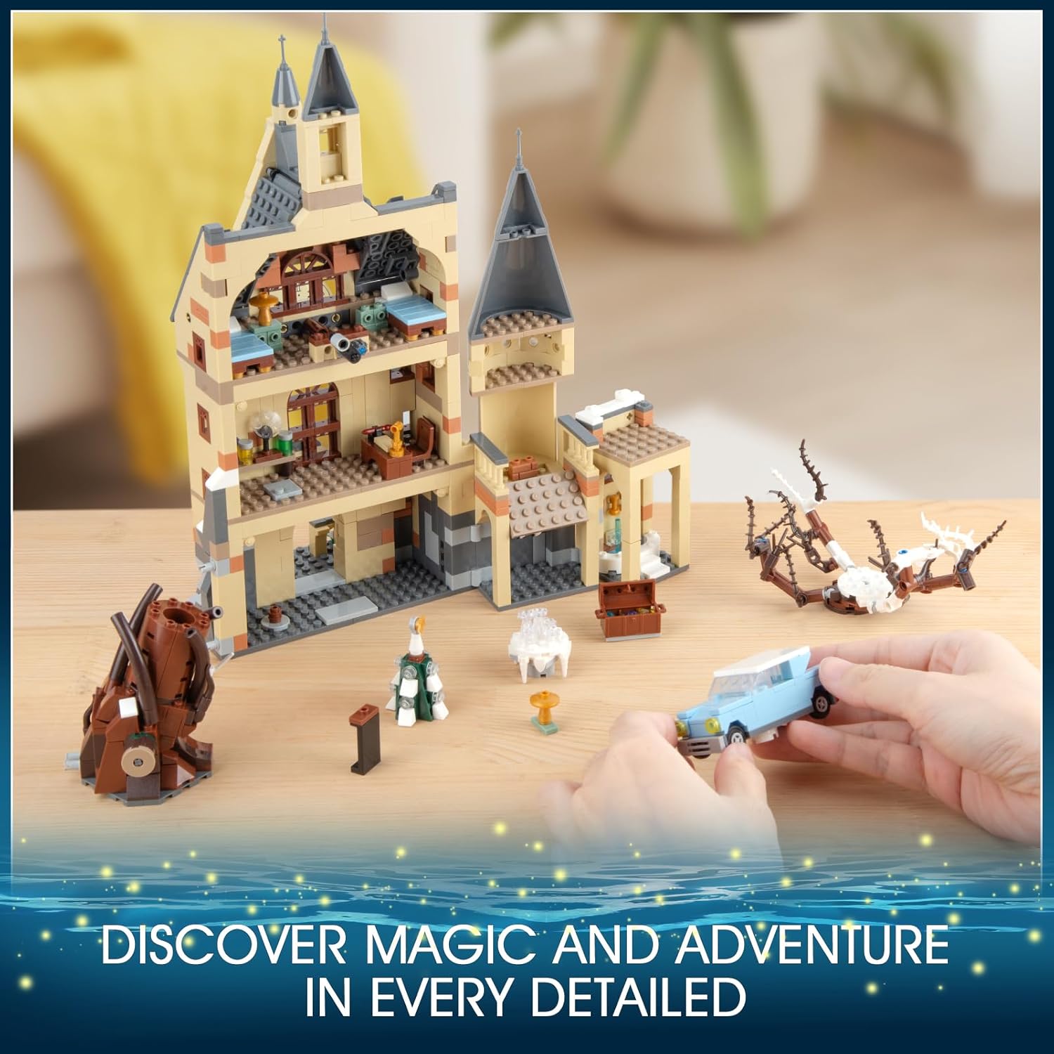 Vziimo Magic Clock Tower Building Set, Creative Castle Mini Building Blocks Kit for Fans, Collectible Castle Model Toys Gifts for Adults Teens 14+ (1305PCS)