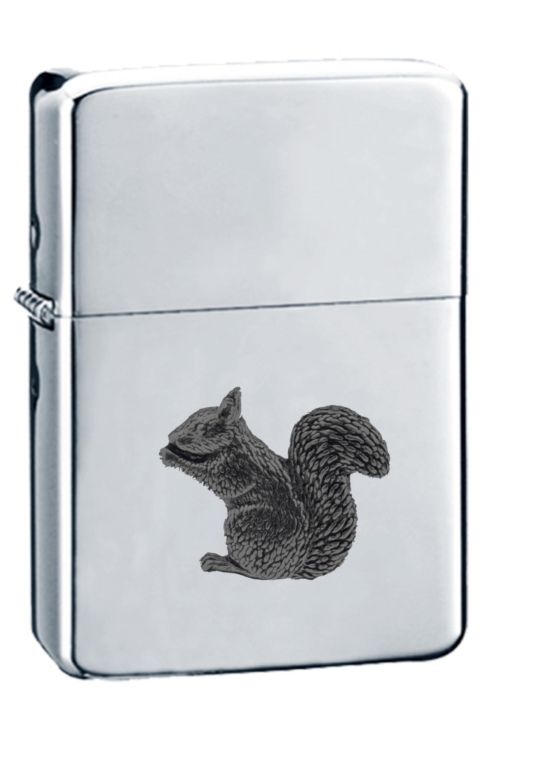 Briquet essence écureuil A35 rechargeable coupe-vent chrome