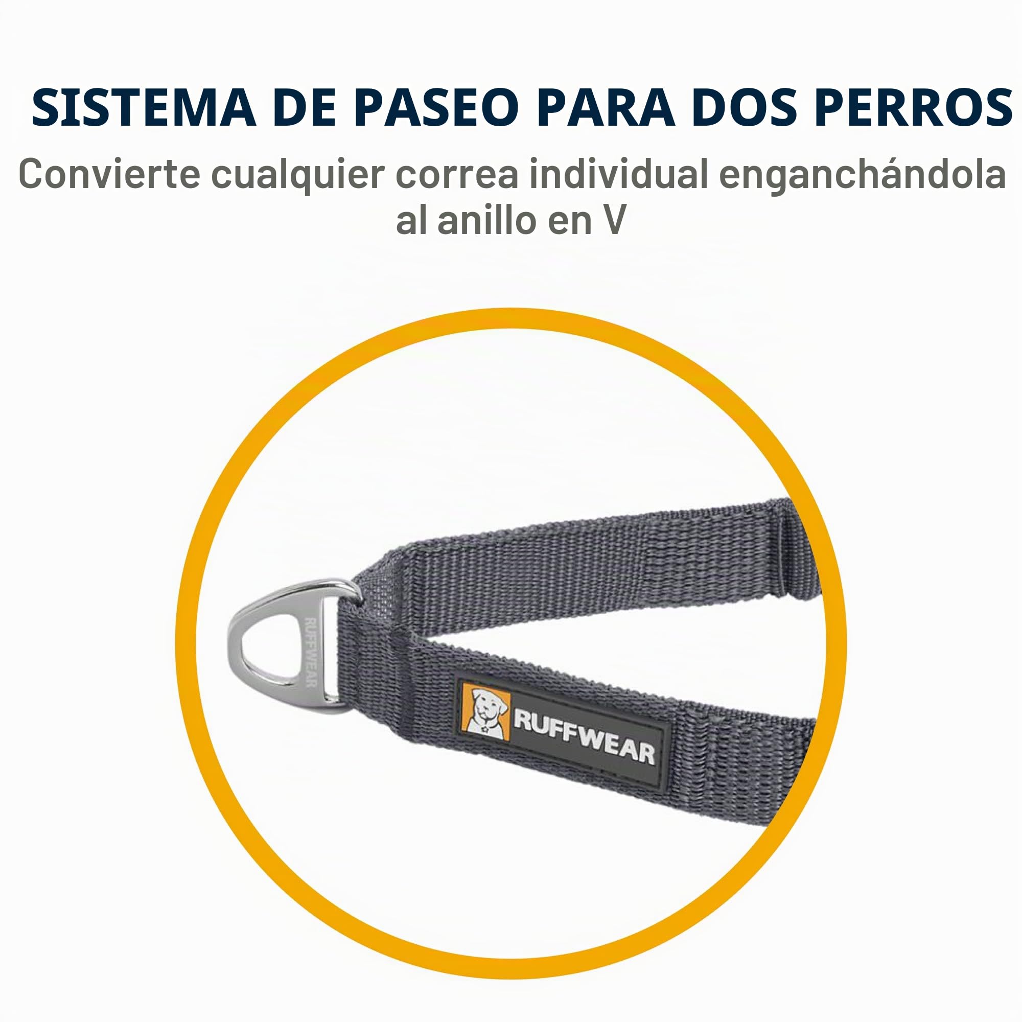 Ruffwear, Double Track Coupler, Granite Gray