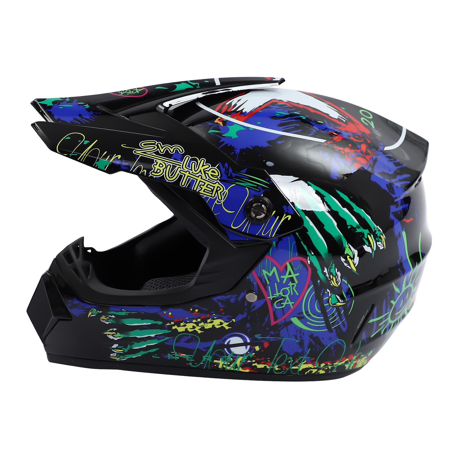 Amazon.com: Youth Kids Offroad Gear Combo Helmet Gloves Goggles