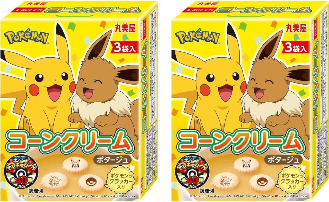 Marumiya Pocket Monster Instant Corn Cream Soup 3 Serves Set Of 2