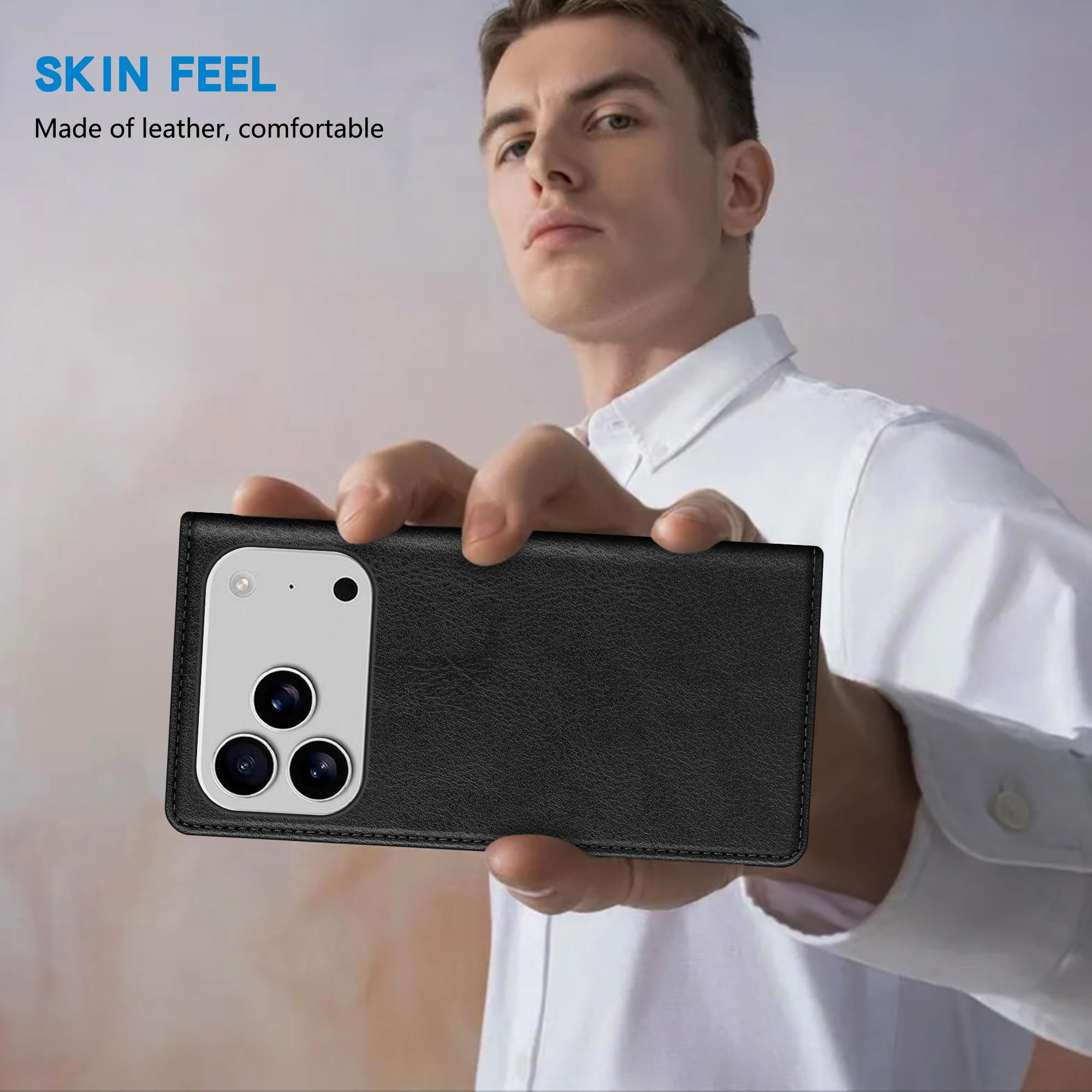 ZZXX for iPhone I7 Pro Wallet Case with [RFID Blocking] Card Slot