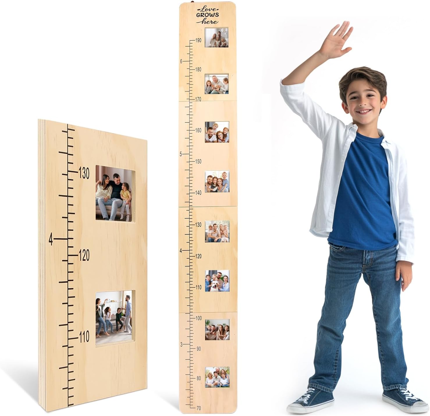 Amazon.com: Growth Chart Height Kids Wall Kids Solid Wood Growth Ruler ...