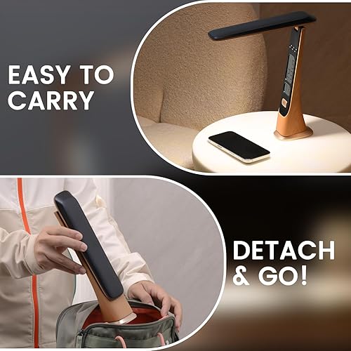 Miniatura 4 de WILIT Rechargeable Lamps Cordless Table Lamp, Foldable Portable Desk Lamp - LED Battery Operated Lights with Stepless Brightness&Time Display for