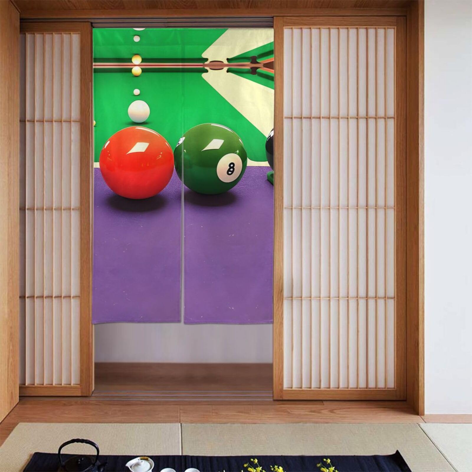 Cortina divisoria de billar de 86x142 cm para tapar puertas y decorar paredes vacías