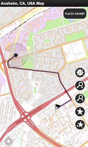Anaheim, CA, EUA - Desligado Mapa