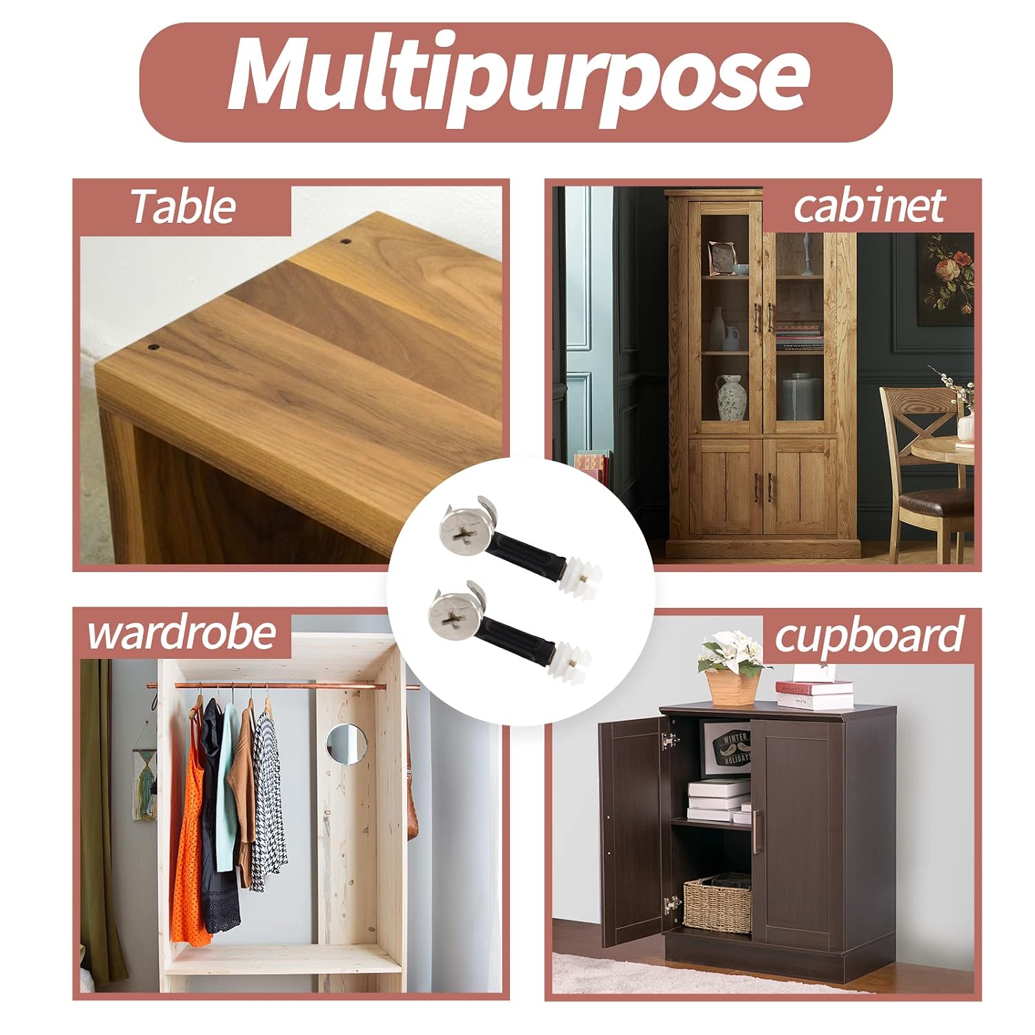 Jiozermi 36 Sets 3-in-1 Furniture Connecting Kit