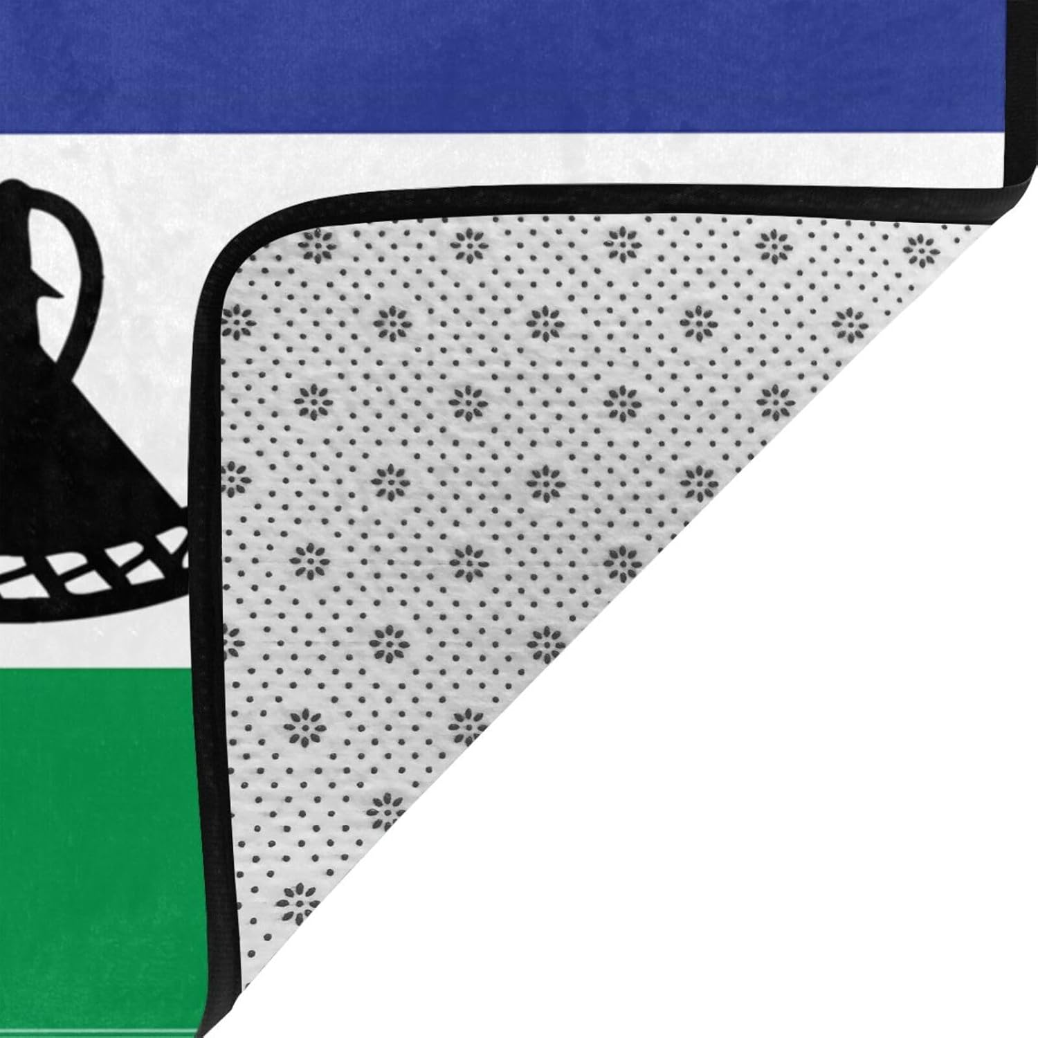 Flag of Lesotho Printed Floor mat 80x58 inches, Non-Slip Decorative Carpet for Bedroom and Living Room
